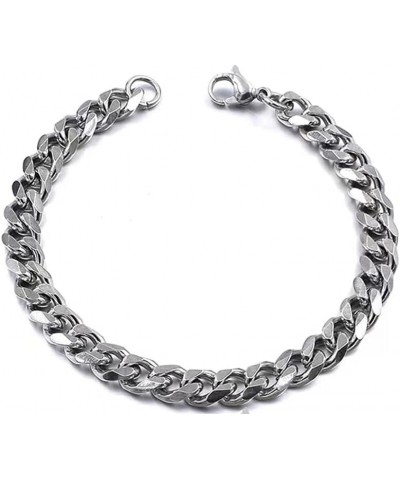 3/4PCS Chain Bracelet for Men Women - Sturdy Stainless Steel Curb Width Cuban Link Chain Bracelet Set for Men Women -Send one...