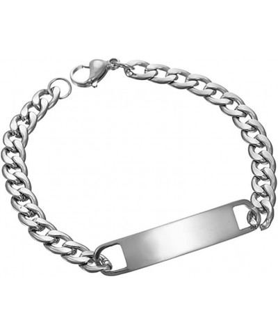 3/4PCS Chain Bracelet for Men Women - Sturdy Stainless Steel Curb Width Cuban Link Chain Bracelet Set for Men Women -Send one...