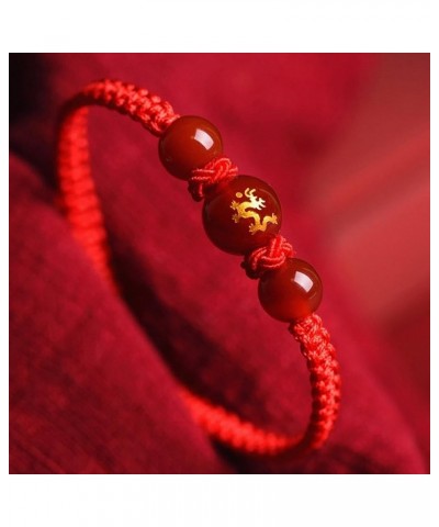 1/210 Pcs 2024 Year Of The Dragon Red String Bracelets,2024 New Year of Dragons Bracelets,Adjustable Red String Charm Bracele...