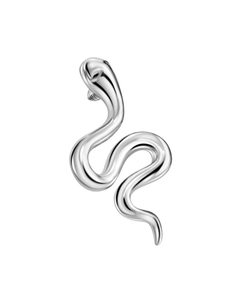 Surgical Steel Cartilage Stud End Surgical Steel Internally Threaded Labret Post End Snake Silver $8.39 Body Jewelry