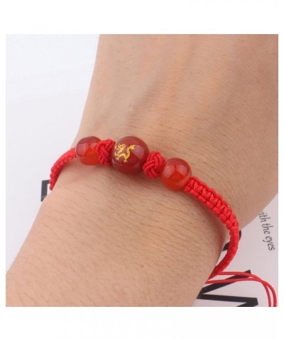 1/210 Pcs 2024 Year Of The Dragon Red String Bracelets,2024 New Year of Dragons Bracelets,Adjustable Red String Charm Bracele...