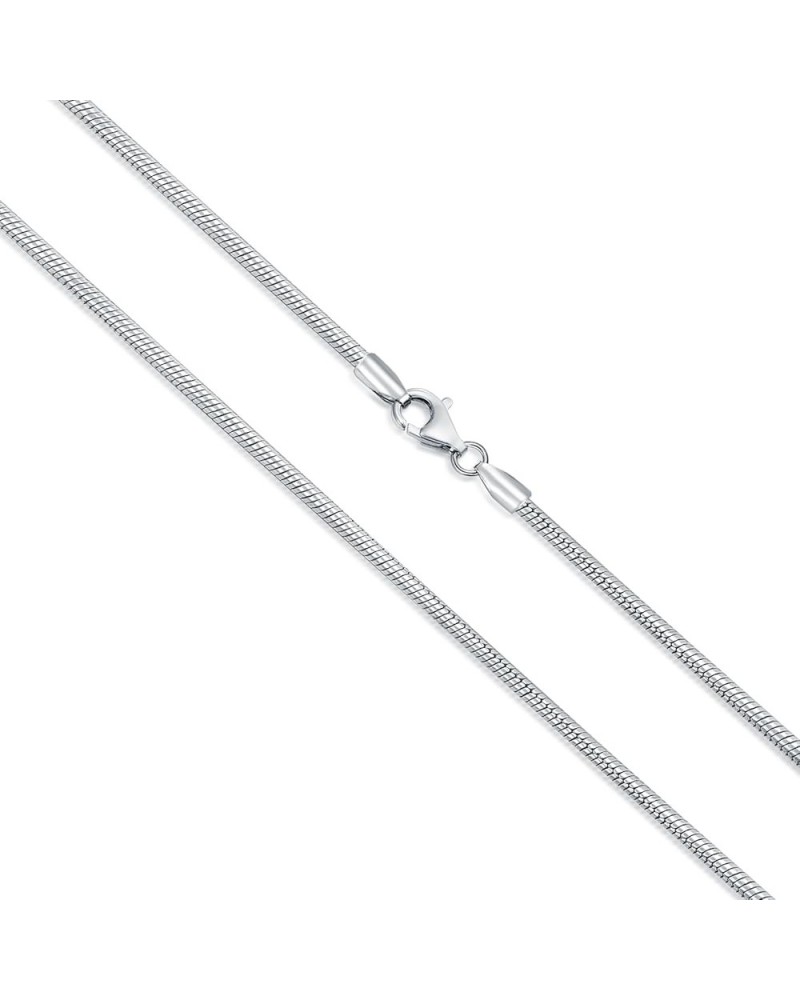 Authentic 925 Sterling Silver Snake Chain for Men & Women Diamond Cut Sterling Silver Round Chain with Lobster-Claw Clasp, St...