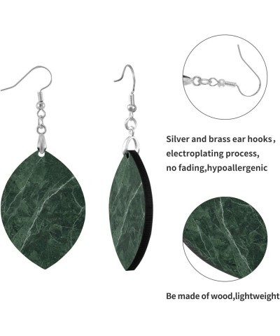 Fun Dangle Earrings for Women Drop Ear Rings, Leaf Style Marble/Drop Shape 3.6 Inches $7.64 Earrings