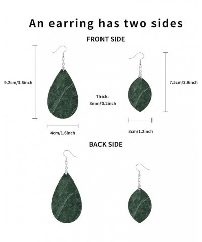 Fun Dangle Earrings for Women Drop Ear Rings, Leaf Style Marble/Drop Shape 3.6 Inches $7.64 Earrings