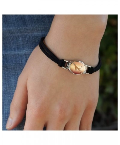 Belgian Malinois Dog Bite Training Novelty Suede Leather Metal Bracelet black $9.87 Bracelets