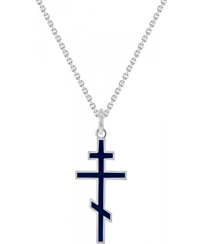 Orthodox Cross Pendant Necklace in Sterling Silver, Made in America, Silver Cross Necklace 20" Necklace $20.80 Necklaces