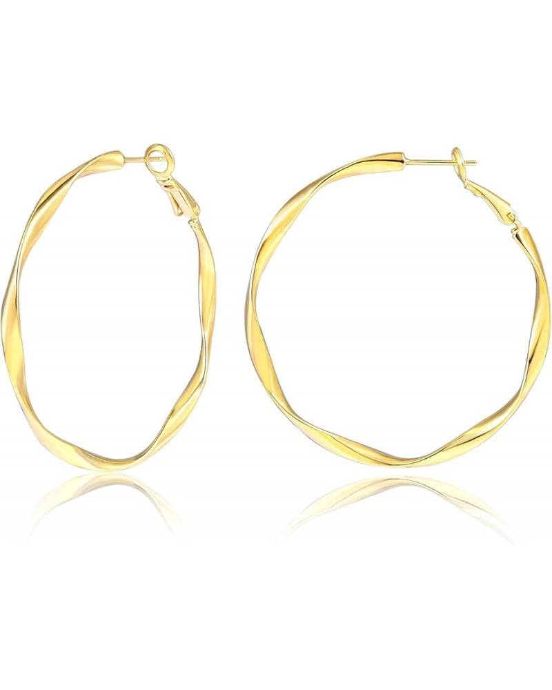 Big Gold Hoop Earrings,14k Gold Plated Large Gold Hoop Earrings Big Gold Hoops for Women Big Gold Hoop Earrings $9.35 Earrings