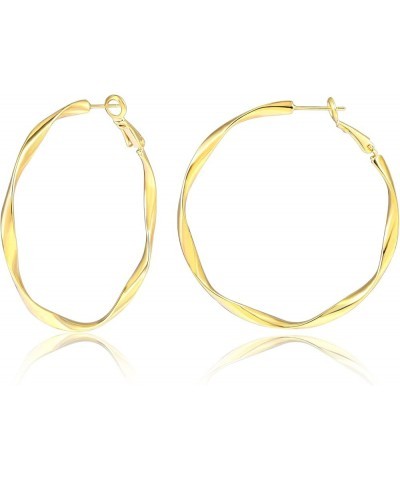 Big Gold Hoop Earrings,14k Gold Plated Large Gold Hoop Earrings Big Gold Hoops for Women Big Gold Hoop Earrings $9.35 Earrings