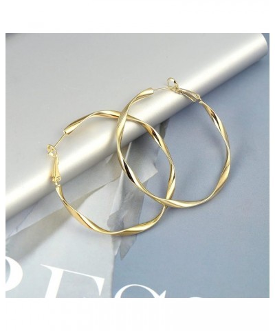 Big Gold Hoop Earrings,14k Gold Plated Large Gold Hoop Earrings Big Gold Hoops for Women Big Gold Hoop Earrings $9.35 Earrings