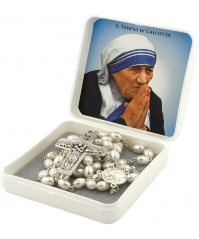 Saint Mother Teresa of Calcutta Rosary | Beautiful Pearl-Like Beads | Great Gift for Catholics, First Communion, and Confirma...