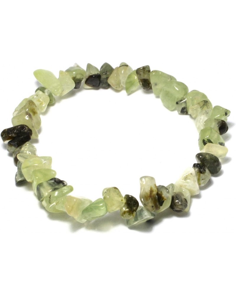 Prehnite & Epidote Gemstone Chip Bracelet $9.17 Bracelets