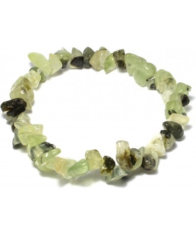 Prehnite & Epidote Gemstone Chip Bracelet $9.17 Bracelets