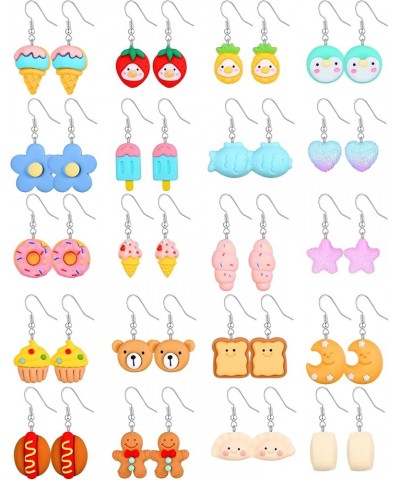 20 Pairs Cute Weird Earrings Funny Dangle Drop Earrings for Women Girls Teen Girls Include Gummy Candy Bear Milk Goldfish Car...