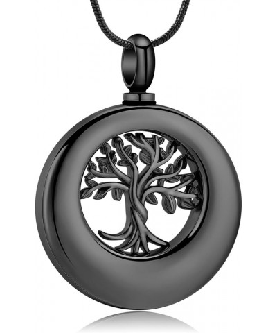 Cremation Jewelry Tree of Life Urn Necklace Keepsake Ashes Black $9.79 Necklaces