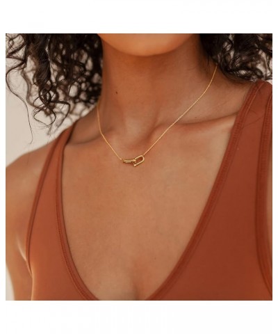 Gold Necklace for Women Pendant 18K Gold Filled Dainty Chain Simple Jewelry Link Bead $11.20 Necklaces