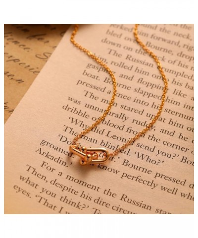 Gold Necklace for Women Pendant 18K Gold Filled Dainty Chain Simple Jewelry Link Bead $11.20 Necklaces