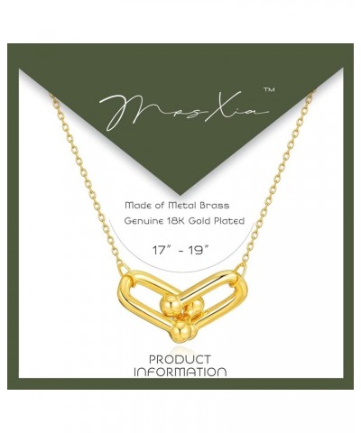 Gold Necklace for Women Pendant 18K Gold Filled Dainty Chain Simple Jewelry Link Bead $11.20 Necklaces