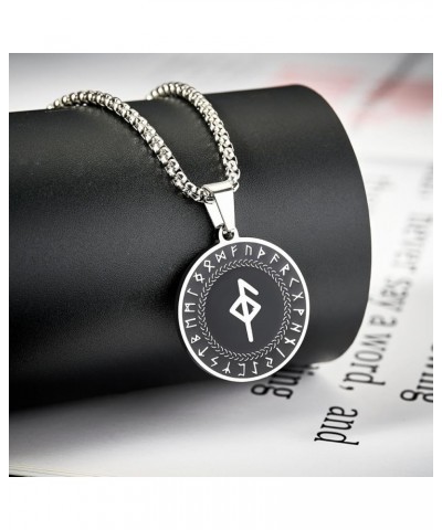 Nordic Viking Rune Necklace Love Protection Strenght Courage Health Good Luck Viking Symbol Pendant Stainless Steel Viking Je...