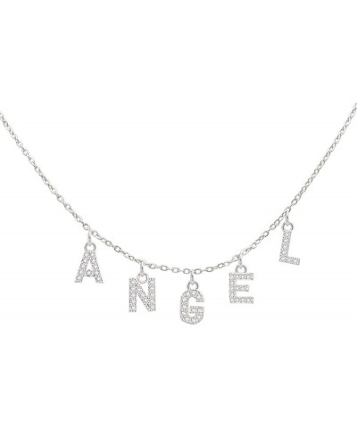 Name Necklace Personalized Custom Necklaces Cubic Zirconia Diamond Name Necklace Initial Necklace Handmade Customized Gift fo...