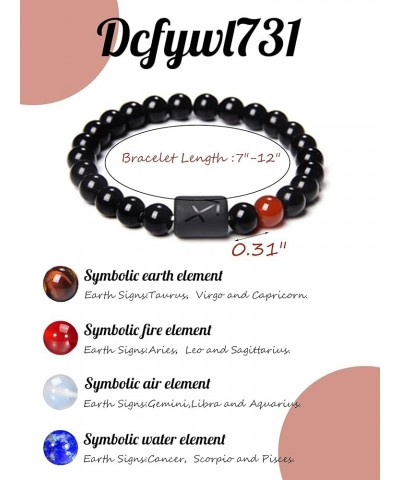 Zodiac Couple Bracelet for Men Black Onyx Natural Stone Bracelets for Women Gifts Men Gifts for Christmas BR- scorpio $8.09 B...