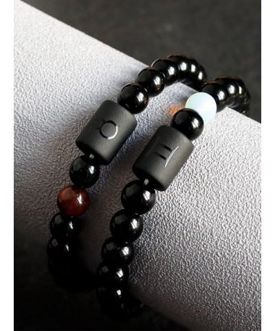 Zodiac Couple Bracelet for Men Black Onyx Natural Stone Bracelets for Women Gifts Men Gifts for Christmas BR- scorpio $8.09 B...