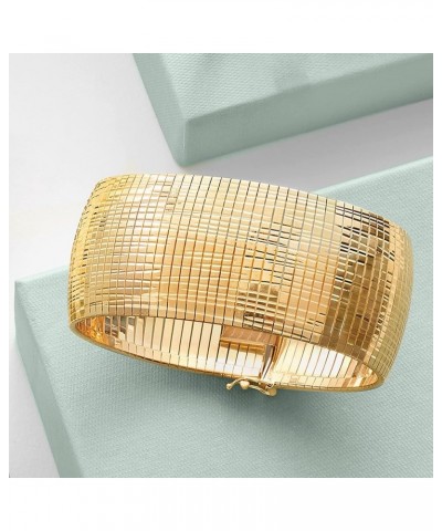 Italian 18kt Gold Over Sterling Diamond-Cut and Polished Omega Bracelet 8 Inches $93.98 Bracelets