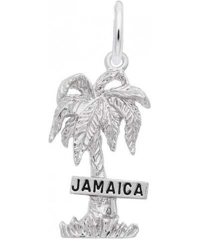 Jamaica Palm W/Sign Charm, Charms for Bracelets and Necklaces Sterling Silver $24.54 Bracelets