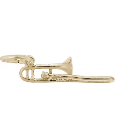 Trombone Charm, Charms for Bracelets and Necklaces yellow gold plated silver $16.66 Bracelets