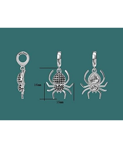 925 Sterling Silver Charms Beads Pendants for Pandora Bracelets & Necklaces Etc Black Widow Spider $20.00 Bracelets