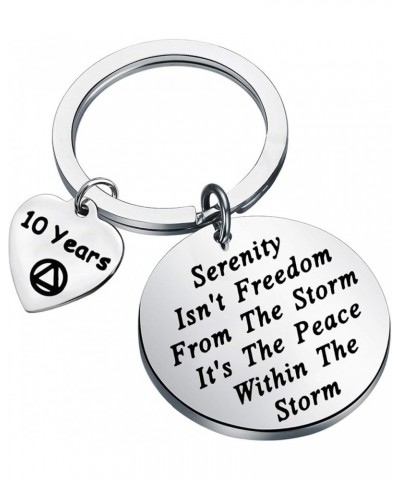 FEELMEM 1 Year 6 Months 2 Years 3 Years Sobriety Anniversary Keychain AA Recovery Serenity Prayer Sobriety Gift 10 Years $8.0...