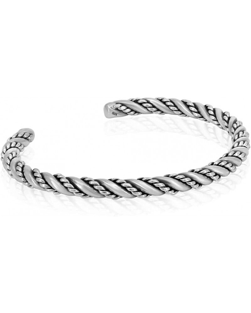 VIKING BRACELETS – Solid 925 Sterling Silver Cuffs for Men and Women in Different Designs - Sizes M, L, XL Spirit - M (6" to ...