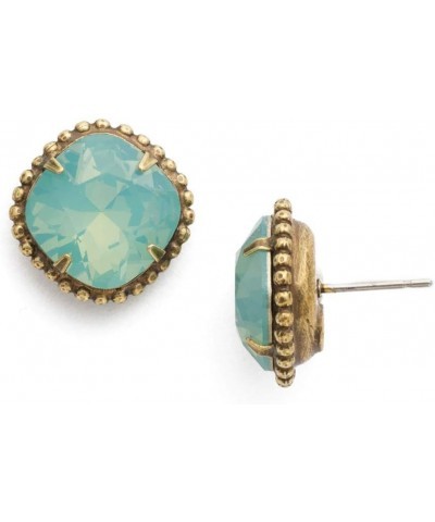 Essentials Cushion-Cut Solitaire Stud Earrings Antique Gold-Tone Pacific Opal $38.16 Earrings