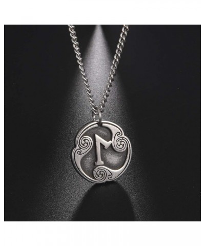 24 Runes Talisman Viking Jewelry Asatru Necklace Pagan Wiccan Pendant Norse Runes Vintage Nordic Amulet Necklace for Women Me...