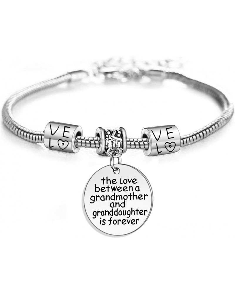 Love between a Grandmother and Granddaughter is Forever Bracelet Family Jewelry Christmas Gift $7.00 Bracelets