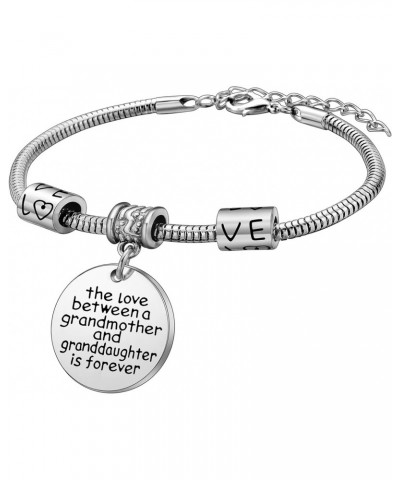 Love between a Grandmother and Granddaughter is Forever Bracelet Family Jewelry Christmas Gift $7.00 Bracelets