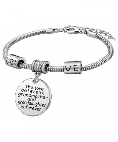 Love between a Grandmother and Granddaughter is Forever Bracelet Family Jewelry Christmas Gift $7.00 Bracelets