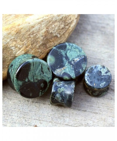 Set of 3 Pairs of Natural Amethyst, Green Jasper, Obsidian Stone Plugs //Choose Size// 7/8 Inch - 22mm $22.41 Body Jewelry