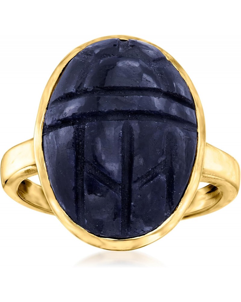 16.00 Carat Sapphire Scarab Ring in 18kt Gold Over Sterling $48.88 Rings