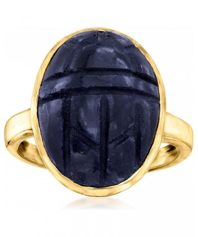 16.00 Carat Sapphire Scarab Ring in 18kt Gold Over Sterling $48.88 Rings