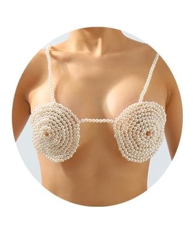 Pearl Bikini Body Chain Sexy Pearl Bra Chain Crop Top Body Jewelry Summer Beach Body Accessories Nightclub Party Body Chains ...