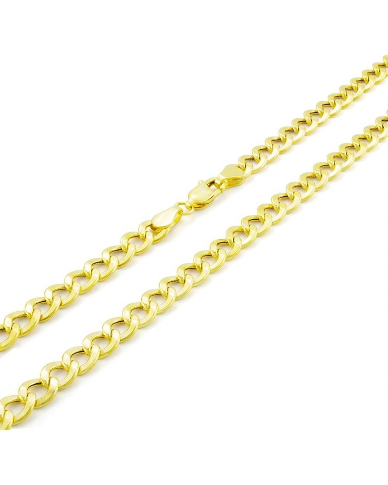 10k Yellow Gold 6mm Cuban Curb Link Chain Pendant Necklace, Mens Womens Jewelry 16" 18" 20" 22" 24" 26" 28" 30 30 $271.21 Nec...