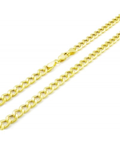 10k Yellow Gold 6mm Cuban Curb Link Chain Pendant Necklace, Mens Womens Jewelry 16" 18" 20" 22" 24" 26" 28" 30 30 $271.21 Nec...