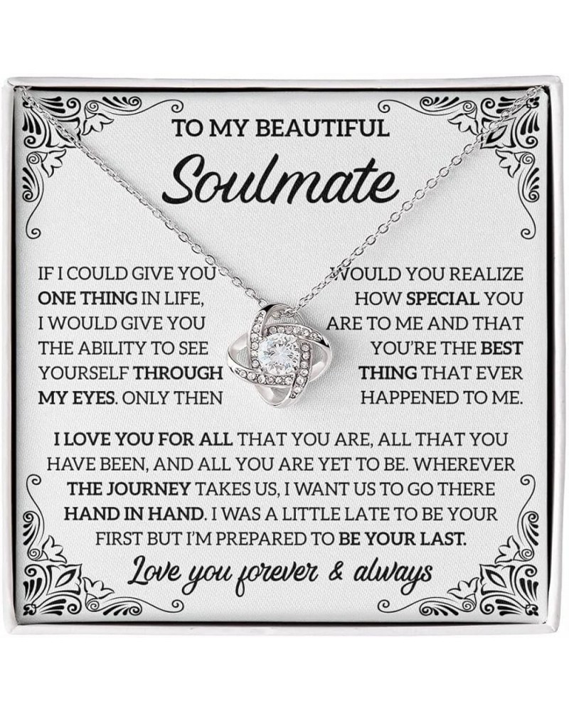 To My Wife Necklace From Husband, To My Soulmate Necklace For Women, Romantic Gifts For Wife, Anniversary Present For My Best...