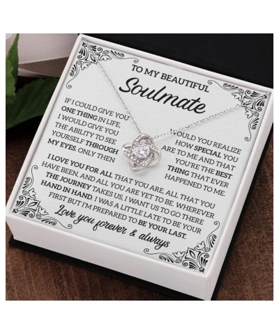 To My Wife Necklace From Husband, To My Soulmate Necklace For Women, Romantic Gifts For Wife, Anniversary Present For My Best...