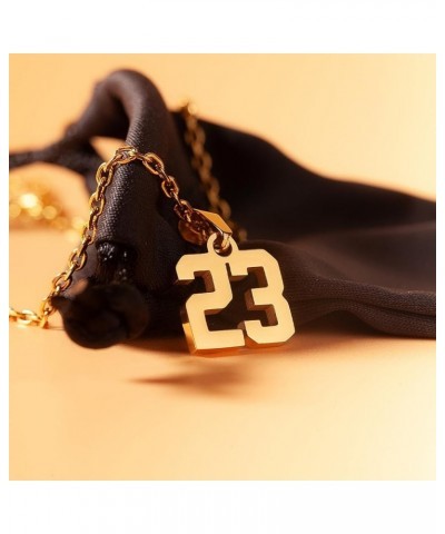 Mini Number Pendant Necklace Gold - Jersey Number Pendant Charm with Chain 61 $16.80 Necklaces