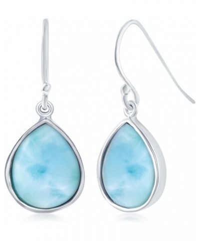 Larimar Gemstone Earrings for Women - Natural Larimar Jewelry - Beautiful Blue Larimar Stones - Hypoallergenic Dangle Earring...