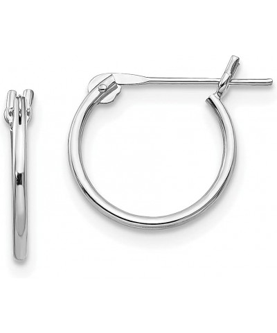 14K White Gold 1mm Hoop Earrings 14K White Gold - 9mm - 0.35 inch $61.41 Earrings