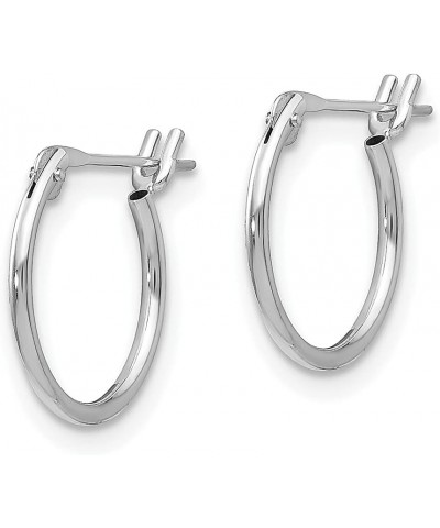 14K White Gold 1mm Hoop Earrings 14K White Gold - 9mm - 0.35 inch $61.41 Earrings