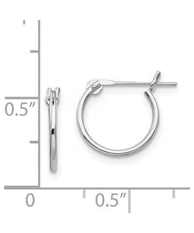 14K White Gold 1mm Hoop Earrings 14K White Gold - 9mm - 0.35 inch $61.41 Earrings