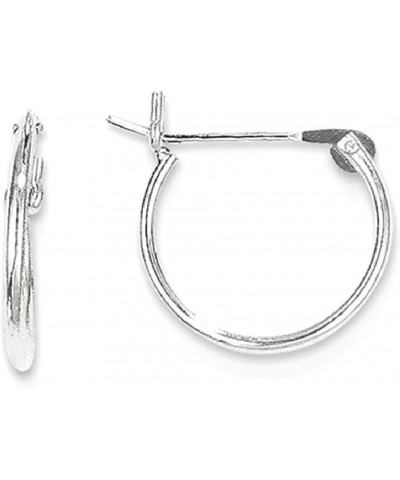 14K White Gold 1mm Hoop Earrings 14K White Gold - 9mm - 0.35 inch $61.41 Earrings